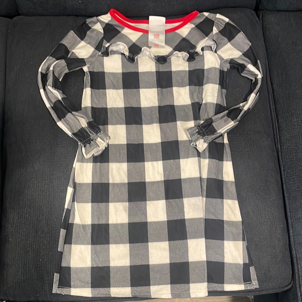 Checked girls pajamas